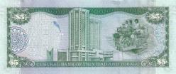 Trinidad ve Tobago, 5 Dolar (2006) P#47c ÇİL Eski Yabancı Kağıt Para