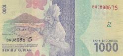 Endonezya, 1000 Rupi (2016-2019) P#154d ÇİL Eski Yabancı Banknot