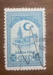 Türk Pulu - Turkish Stamp - Postadan Geçmiş Pul Filateli -  KIZ KULESİ TEMALI PUL, 10 LİRA - Türkiye Cumhuriyeti - NOSTALJİK DOĞUM GÜNÜ HEDİYESİ