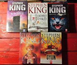 Stephen King 5 KİTAP (ÜÇ'ÜN ÇEKİLİŞİ, KARANLIK ÖYKÜLER, HAYVAN MEZARLIĞI, MEDYUM, OYUN)