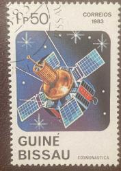 Gine-Bissau Pulu - Gine-Bissaua Stamp - Postadan Geçmiş Pul Filateli - Damgalı - Uydu Temalı Pul , 50 PARA - YABANCI PULLAR-NOSTALJİK DOĞUM GÜNÜ HEDİYESİ