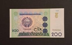 Özbekistan 200 Som 1997 ÇİL KAĞIT PARA