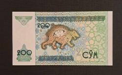 Özbekistan 200 Som 1997 ÇİL KAĞIT PARA