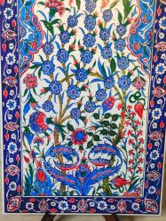 79-MUHTEŞEM  GÜZELLİKDE EL İŞİ SERAMİK ÜZERİNE ÇİNİ PANO