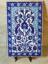 78-MUHTEŞEM GÜZELLİKDE EL İŞİ SERAMİK ÜZERİNE ÇİNİ PANO