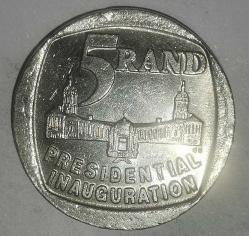 LOT.11 » GÜNEY AFRİKA 1994  5 RAND  HATIRA Сumhurbaşkanının Göreve Başlaması