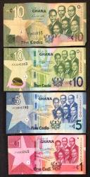 Gana 1/5/10/10 Cedi