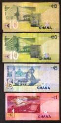 Gana 1/5/10/10 Cedi