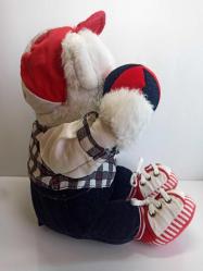 Ayı Teddy Beyzbol Toplu Şapkalı Peluş Oyuncak 45 cm