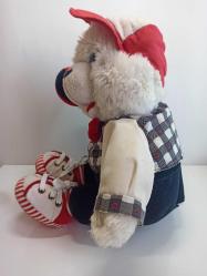 Ayı Teddy Beyzbol Toplu Şapkalı Peluş Oyuncak 45 cm