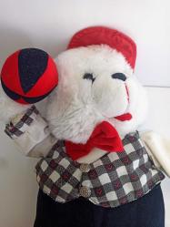 Ayı Teddy Beyzbol Toplu Şapkalı Peluş Oyuncak 45 cm