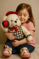 Ayı Teddy Beyzbol Toplu Şapkalı Peluş Oyuncak 45 cm