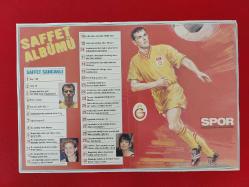 Galatasaray Saffet Sancaklı, Beşiktaş Sergen Yalçın Çizim Posteri - Saffet Sergen Albümü - Spor Gazetesi - 45x30 cm