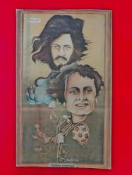 Galatasaray Yasin Özdenak, Fenerbahçe Cemil Turan Çizim Posteri, Yılmaz Güney - Çarşaf Mizah Dergisi - 55x33 cm