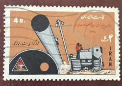 İran Pulu - Iran Stamp -  Postadan Geçmiş Pul Filateli -  DAMGALI - SAVAŞ TANKI TEMALI PUL , 4 PARA - YABANCI PULLAR - NOSTALJİK DOĞUM GÜNÜ HEDİYESİ