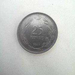 Türkiye / 25 Kuruş / 1963 - Lütfen açıklamayı okuyunuz*