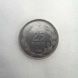 Türkiye / 25 Kuruş / 1970 - Lütfen açıklamayı okuyunuz*