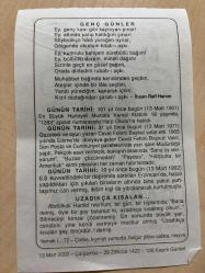 13 MART 2002 - TAKVİM YAPRAĞI - DOĞUM GÜNÜ HEDİYESİ - BÜYÜK SAATLİ MAARİF TAKVİMİ - NACİ KASIM - İHSAN RAİF HANIM - MUSTAFA KEMAL ATATÜRK HARP OKULUNA KATILDI - GAZETECİ CEVAT FEHMİ  BAŞKUT VEFAT ETTİ - ERZİNCAN DEPREMİ - UZADIKÇA KISALAN ADLI YAZI