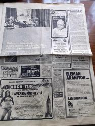 Hürriyet Gazetesi - 28 Nisan 1974 - Sahte Telgraf İle Affa Madde Eklendi - Necmettin Erbakan Faysal'dan Yardım İstedi - Türkiye Ünlülerin Uğrak Yeri Oldu - James Bond Tabanca İle Değil 3 Gülle Geldi - Ünlü Yıldız Sophia Loren Antalya Yerine İstanbul'a Geliyor - Sophia Loren Zeki Müren'i  Çok Sevdi Fotoğraf -  Gazeteciler Cemiyeti Basın Özgürlüğü Bir Bütündür - Koç Ve Eczacıbaşı Başbakan Bülent Ecevit İle Görüştüler - Cüneyt Arkın Başrolde Kin Filmi - Hayko - Sadri Alışık - Fikret Hakan - Türkiye İş Bankası Kültür Yayınları Sunar Aşık Veysel - Muazzez Abacı Bebek Maksimde - Ayten Alpman - Göksel Arsoy - Ateş Böcekleri - Gönül Yazar Çakıl Gazinosunda - Emel Sayın Bebek Belediyesinde - Istırap Başrolde Aytaç Arman Ve Necla Nazır - Antrenör Didi Fenerbahçe Şampiyon Olursa Alacağı 150 Bin Liralık Primi Futbolculara Dağıtacak - Galatasaray S.O.S. veriyor - Fenerbahçe Beşiktaş Dana'nın Kuyruğu Kopacak Mı - Tatlı Oturum Eşfak Aykaç Bahar Erdeniz Ve Nilüfer Koçyiğit