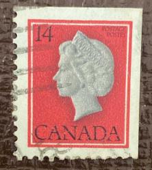 Kanada Pulu - Canada Stamp - Postadan Geçmiş Pul Filateli - KRALİÇE II. ELIZABETH RESİMLİ TEMALI PUL, 14 PARA - YABANCI PULLAR-NOSTALJİK DOĞUM GÜNÜ HEDİYESİ
