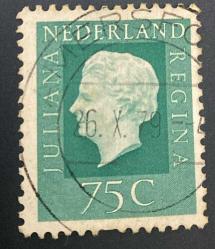 Hollanda Pulu - Nederland Stamp - Postadan Geçmiş Pul Filateli - 26 EKİM 1979 DAMGALI - KRALİÇE JULIANA TEMALI PUL , 75 PARA - YABANCI PULLAR-NOSTALJİK DOĞUM GÜNÜ HEDİYESİ