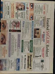 SABAH İSTANBUL GAZETESİ AVRUPA YAKASI GAZETESİ - 28 Eylül 1999 -Lazer Med-kalp krizi değil panik atak-kontakt lens-Bakırköy psikolojik danışma merkezi psikolog doktor olcay İlhan-erkek cinsel sorunları Üroloji uzmanı operatör Dr. Sinan zeylan-İstanbul kulak burun boğaz merkezi-dakik optik-İstanbul spastik Çocuk rehabilitasyon ve eğitim merkezi-Mitçotakis Fener’de-Amerikalı gazete patronu evlendi-Andonis Diamandaris-Leyla Umar