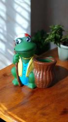 Antika - Vintage Kurbağa Temalı Masa Üstü Kalemlik - kitantik - kitaLog