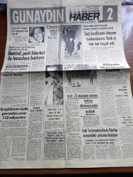 Günaydın Haber 2 Gazetesi - 14 Kasım 1973 - Faruk Ilgaz İstanbul Adalet Partisi İl Başkanlığından İstifa Etti - Hükümeti Kurmak İçin Süleyman Demirel Parti Liderleri İle Temaslara Başlıyor - Demokratik Parti Süleyman Demirel'li Koalisyona Kesinlikle Hayır Diyor - Sağ Koalisyon İsteyen İşadamlarını Türk İş Tek Tek Tespit Etti - Golda Meir İsrail Yalnız Bir Ülke Diyerek Avrupa'dan Yardım İstedi - Irak'ta Komünistlerle Kürtler Arasındaki Çatışma Büyüyor - Cumhurbaşkanı Fahri Korutürk Eski Cumhurbaşkanı Cevdet Sunay İle Görüştü - Ölümle Kolkola Derleyen Aziz Nesin Yazı Dizisi - Amerika'ya İlk Defa Türk Pamuğu Satıldı - 72 Dilden Dünya Basını Ne Diyor - Mersin'den İtalya'ya 6 Milyon Liralık Keçi Boynuzu İhraç Edildi - Kissinger Belki Yakın Bir Gelecekte İsrail Devlet Başkanı Olabilir - Alaska Boru Hattı Projesini Amerikan Kongresi Onayladı - Petrol Şirketlerinin Umacısı Callud Kimdir - Skylab 3 Astronotları Khutek Kuyruklu Yıldızını İnceleyecek - 06 Ankara Örsan Öymen Yazıyor - Paul Newman