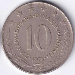 Yugoslavya 10 Dinar 1978
