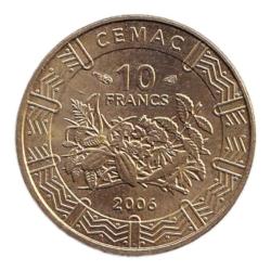 Orta Afrika 10 Frank 2006 ÇİL
