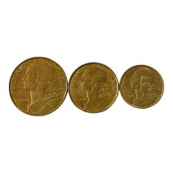 Fransa, 5, 10 ve 20 Centime Lotu 87-67-84