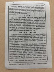 4 NİSAN 2002 - TAKVİM YAPRAĞI - DOĞUM GÜNÜ HEDİYESİ - BÜYÜK SAATLİ MAARİF TAKVİMİ - TACİTUS - NATO - NİSAN AYINDA; SEBZELER - BAHÇIVANLIK