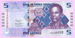 Sierra Leone 5 Leones 2022 P-36 UNC ÇİL