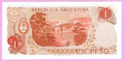 ARGENTINA 1 Peso 1970-1973 p287 UNC ÇİL