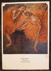 PC.1960 SANAT RESİM RESSAM EDGAR DEGAS'IN 'DANSÇILAR ' ADLI TABLOSU POSTA KARTI