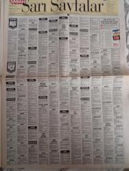 SABAH İSTANBUL GAZETESİ - 15 Aralık 1998- Hava durumu-Erdal Bilallar-Sarı sayfalar-İstanbulda bugün yer alan firmalar-Eczaneler-Sarı sayfalar-İstanbulda kültür ve sanat-Önemli telefonlar- Erdal çetin-alacakaranlık servisi- Erenköy- eti ben-veli göçer-zirve duşakabin-izmirli kürk-best bilgisayar-bilgi Dershanesi- eğer yetişeydim kısa çizgimesi güzellik-özka kapı-öztaş dekorasyon-kms güvenlik sistemi- şuan sel eğitim-semka kapı-damla otomatik-sabah otomotiv-istanbul Telekom- hatay gsm-poyraz danışmq İstanbul efendisi-pimapen- Levent kırca-oya Başar tiyatrosu-3 Baba Hasan müzikli oyun- gösteri Cem yılmaz-h2o korku bayramı-tatlı kaçamak var-her şey çok güzel olacak-cumhuriyet- herhangi şeyler- haldun Taner Kabare- felek bir gün salakken- çok tuhaf soruşturma-popcorn- Ali Talip özdemir-ibrahim Sadri Adam gibi-yahya Kemal- hülya Avşar- yemek müziği açelya-ege- veli Göçer arsa ofisi- Feridun hemen-haydar Yeşiltepe- ismail yıldırım-havva çelik-ahmet çelik-ayşenur Kendir-