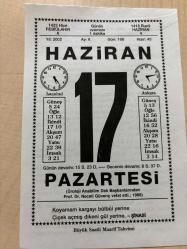 Efemera - 17 HAZİRAN 2002 - TAKVİM YAPRAĞI - DOĞUM GÜNÜ HEDİYESİ - BÜYÜK SAATLİ MAARİF TAKVİMİ - ŞİNASİ - YEZDAN BADUR - RUS BESTEKARI İGOR STRAVİNSKİ DOĞDU - AMELİA ERHART ATLANTİĞİ UÇAKLA AŞAN İLK KADIN PİLOT - RUS YAZAR MAKSİM GORKİ'NİN VEFATI - BALIKLARIN MUHALEFETİ ADLI YAZI - kitantik - kitaLog