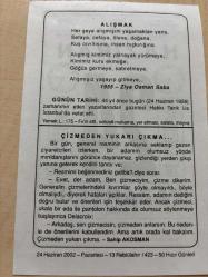 24 HAZİRAN 2002 - TAKVİM YAPRAĞI - DOĞUM GÜNÜ HEDİYESİ - BÜYÜK SAATLİ MAARİF TAKVİMİ - EŞREF - ZİYA OSMAN SABA - GAZETECİ HAKKI TARIK US VEFAT ETTİ - SAHİP AKOSMAN