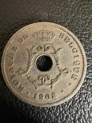 Belçika 10 Centim, 1902 Fransızca Yazıt - 'BELGIQUE'
