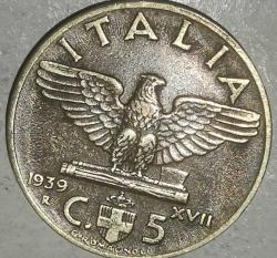 İTALYA 1939   5 CENTESIMI