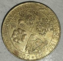 İTALYA 1993   200 LİRE    70. Yıldönümü - Askeri Havacılık