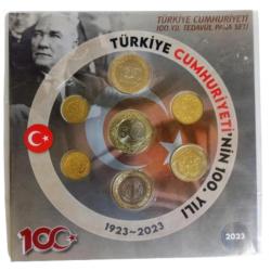 2023 Yılı Tedavül Para Seti - Türkiye Cumhuriyeti 100.Yıl Tedavül Para Seti