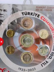 2023 Yılı Tedavül Para Seti - Türkiye Cumhuriyeti 100.Yıl Tedavül Para Seti