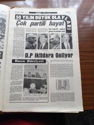 Tercüman 50. Yıl Gazetesi - 29 Ekim 1973 - 50 Yılın Büyük Olayları - Cumhuriyet İlan Ediliyor - 37 Yıl Ara İle İki Anayasa Biri 1924'de Diğeri 1961'de Kabul Edildi - Radyo Kuruluyor - Harf Devrimi -  Atatürk'ün Ölümü - Hatay'ı İstedik Bizim Oldu - 2. Dünya Savaşı Ve Türkiye -  Erzincan Depremi - Milli Korunma Kanunu - Çok Partili Hayat - Varlık Vergisi - Kore Savaşı - 6 7 Eylül Olayları - Adnan Menderes'in Uçak Kazası - 27 Mayıs - Kıbrıs - Yurtdışına İşçi Yollanıyor - 12 Mart Muhtırası - Grev Ve Lokavt Kanunu - 50 Yılın Kendi Branşlarında En Büyük Üç Adamı Kimdir - 50 Yılın En Büyük 3 Müzik Adamı - Müzeyyen Senar - Reşat Nuri Güntekin - 50 Yılın En Büyük 3 Romancısı - 50 Yılın En Büyük Üç Hikayecisi- Sait Faik Abasıyanık - Yaşar Kemal - Halide Edip Adıvar - Faruk Nafiz Çamlıbel - Orhan Kemal - Yakup Kadri Karaosmanoğlu - Yılmaz Güney - Bedri Baykam - Altan Erbulak - Haldun Dormen - Muzaffer Hepgüler - Ayhan Işık - Fatma Girik - Cüneyt Gökçer - Metin Oktay - Cahide Sonku - NATO'ya Giriş