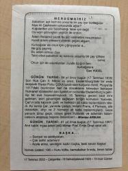 17 TEMMUZ 2002 - TAKVİM YAPRAĞI - DOĞUM GÜNÜ HEDİYESİ - BÜYÜK SAATLİ MAARİF TAKVİMİ - SHAKESPEARE - CAN YÜCEL - ÇAR II.NİKOLA, ÇARİÇE, VELİAHT PRENS, 4 PRENSES VE HİZMETKARLARI ÖLDÜRÜLDÜLER - ANIT KABİRİ İNŞAA EDEN ÜNLÜ MİMAR PROF.EMİN ONAT VEFAT ETTİ - BAŞKA ADLI YAZI