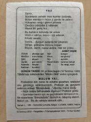 18 TEMMUZ 2002 - TAKVİM YAPRAĞI - DOĞUM GÜNÜ HEDİYESİ - BÜYÜK SAATLİ MAARİF TAKVİMİ - SADİ - AHMET HAŞİM - TBMM'DE MİSAK-I MİLLİ ANDI İÇİLDİ -MALUM YA ADLI YAZI