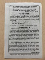 30 TEMMUZ 2002 - TAKVİM YAPRAĞI - DOĞUM GÜNÜ HEDİYESİ - BÜYÜK SAATLİ MAARİF TAKVİMİ - BALZAC - HÜSEYİN RİFAT - SEN KAZANDIN ADLI YAZI - YAŞAMI SEVELİM ADLI YAZI DİZİSİ