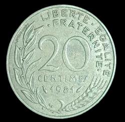 Fransa 1981 20 Centimes