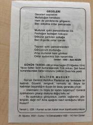 23 AĞUSTOS 2002 - TAKVİM YAPRAĞI - DOĞUM GÜNÜ HEDİYESİ - BÜYÜK SAATLİ MAARİF TAKVİMİ - GAZİ MUSATAFA KEMAL ATATÜRK - AZİZ NESİN - YAVUZ SULTAN SELİM ÇALDIRAN OVASI ZAFERİ - BİLİYOR MUSUN ADLI YAZI