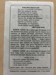 24 AĞUSTOS 2002 - TAKVİM YAPRAĞI - DOĞUM GÜNÜ HEDİYESİ - BÜYÜK SAATLİ MAARİF TAKVİMİ - MEHMET CEVDET ANDAY -  PARİS PROTESTAN KATLİAMI - YAVUZ SULTAN SELİM MERCİDABIK ZAFERİ - YAŞLILIK ADLI YAZI